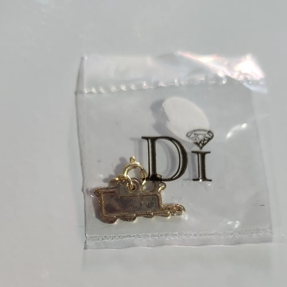 Gold Train Charm
